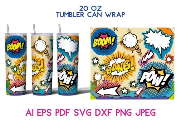 20 Oz Tumbler Funny Comics SVG: Tumbler Wraps & Graphics