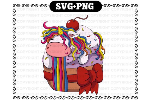 A Playful Cupcake Unicorn Graphic for Editorial Projects