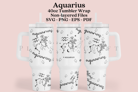 Aquarius Zodiac 40oz Tumbler Sublimation Design Review