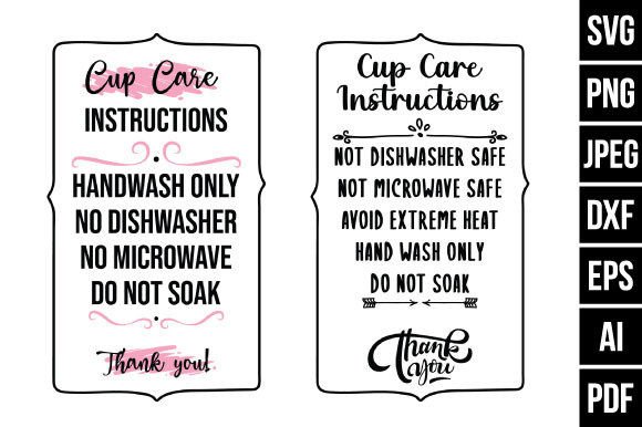 Cup Care Card Instructions Svg Graphics & Illustrations