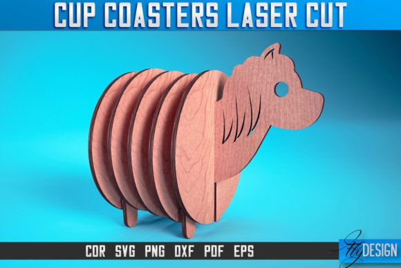 Cup Coasters Laser Cut Kitchen SVG: Graphics & Crafts