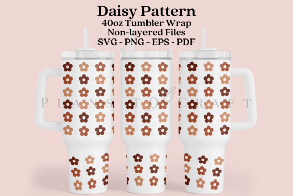 Daisy Pattern 40oz Tumbler Sublimation: Graphics & Crafts Review