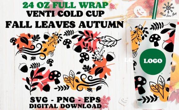 Fall Leaves Autumn Vent Cup SVG Graphics Review