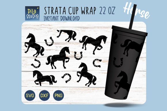 Horse Strata Cup Wrap 22 Oz SVG PNG Review