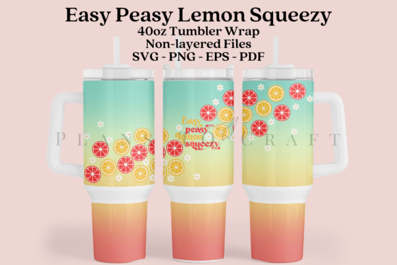 Lemon Puns 40oz Tumbler Sublimation Wrap for Graphics & Crafts