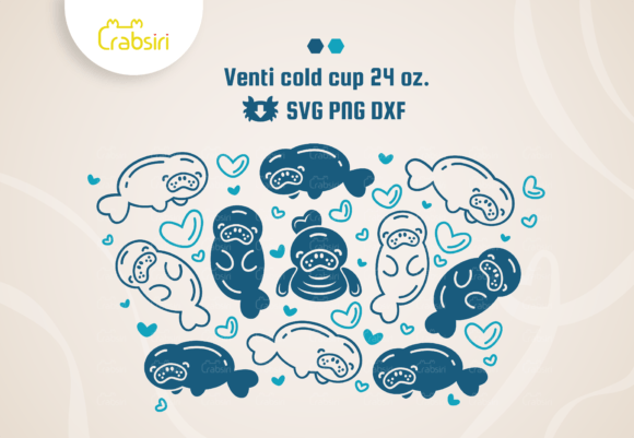 Manatee Cold Cup 24oz SVG Review for Crafts & Graphics