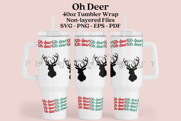 Oh Deer 40oz Tumbler Sublimation Wrap Design Review