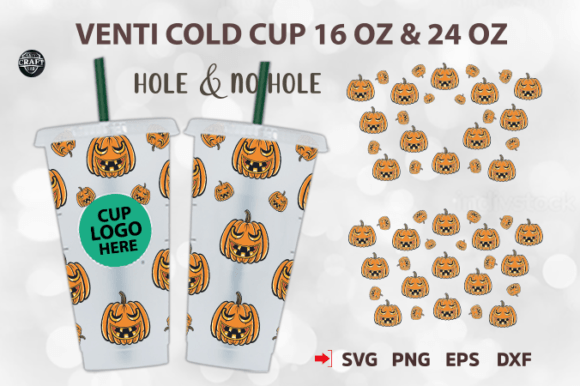 Pumpkin Halloween Venti Cold Cup 24oz Design Review