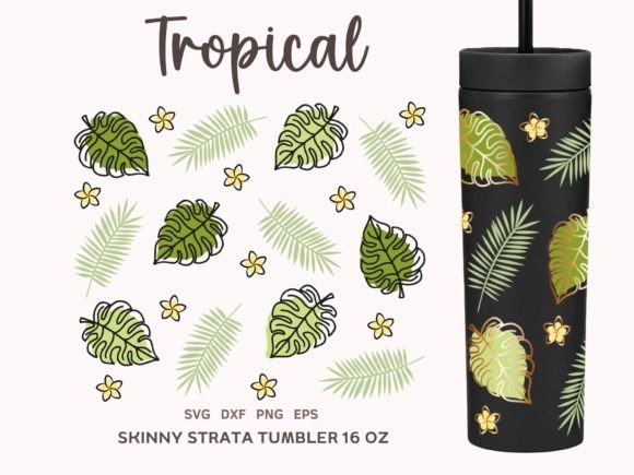 Tropical Strata Skinny Tumbler 16oz Design Review